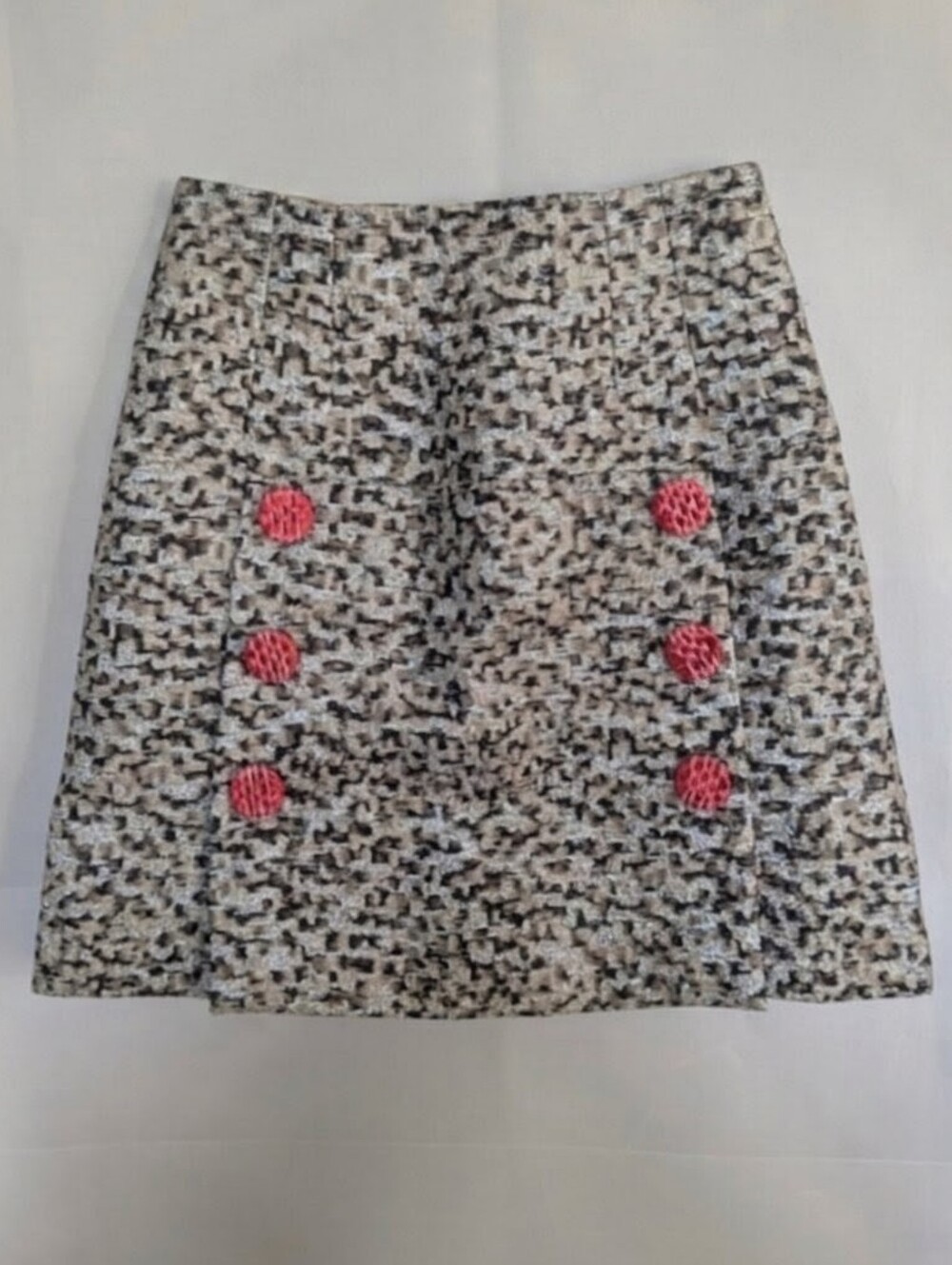 Dolce & Gabbana Metallic Leopard Jacquard Mini Skirt Silk Lined US 2 IT 38